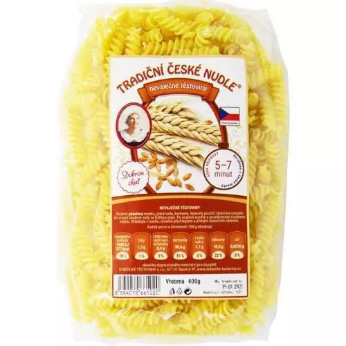Dobšické těstoviny vřetena bezvaječné 400g