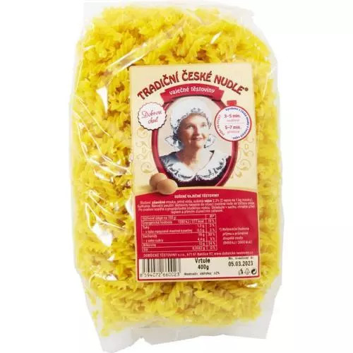 Dobšické těstoviny vrtule vaječné 400g