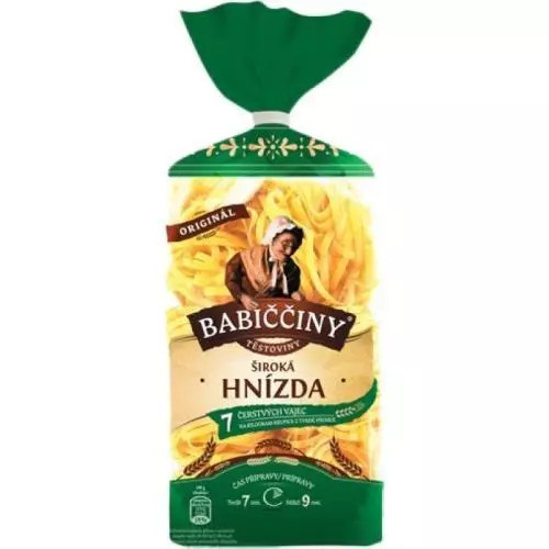 Druid Babiččiny těstoviny široká hnízda 250g