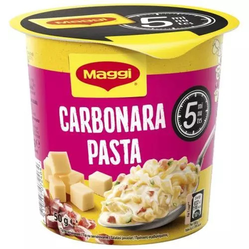Maggi 5min kelímky těstoviny carbonara 50g