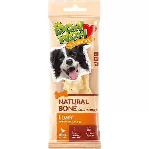 BowWow naturální kost 1ks yuccajátra sáček 24g