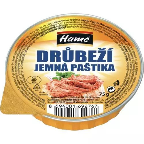 Hamé paštika jemná drůbeží 75g