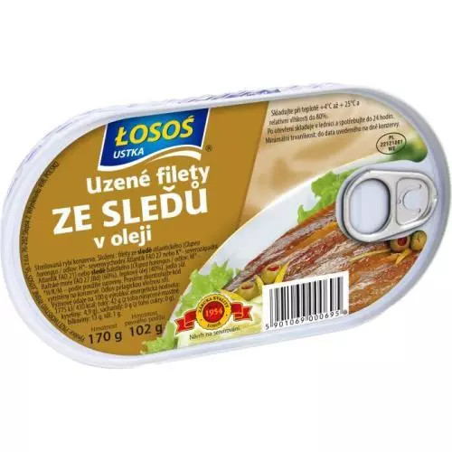 LOSOS filety 170g uzené ze sleďů v oleji EO
