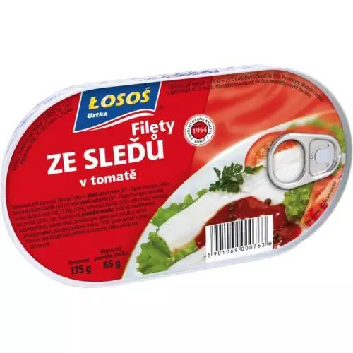 Losos sledí filety v tomatě 175g