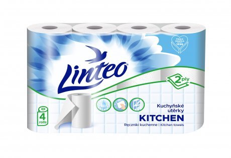 Kuchyňské utěrky Linteo 4 role, 2-vrstvé, 10 m