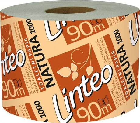 Toaletní papír Linteo Natura 1000 – recyklovaný, 1vrstvý, solorolička, 90 m