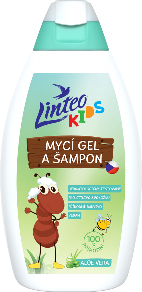 Mycí gel a šampon Linteo Kids – 425 ml