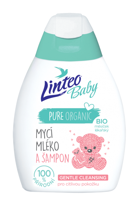 Dětské mycí mléko a šampon Linteo Baby – 250 ml