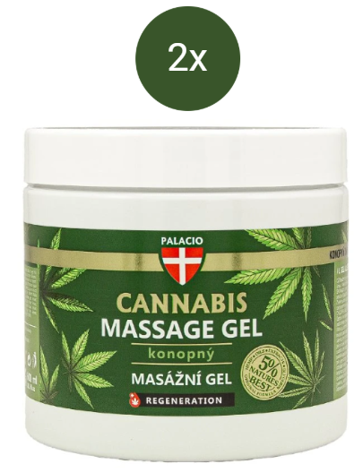 PALACIO Konopný masážní gel, 2x600 ml