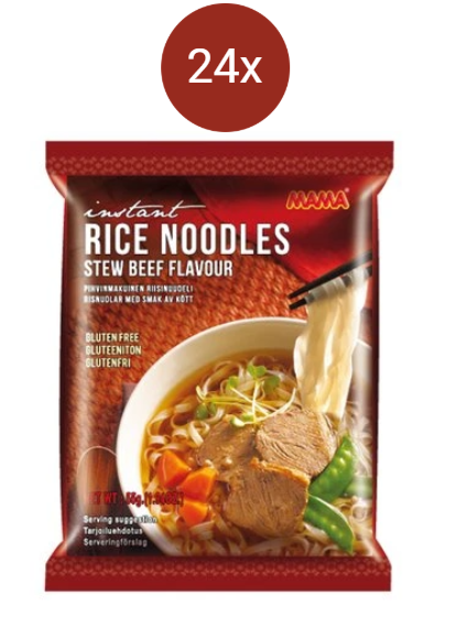 MAMA instantní rýžové nudle s příchutí hovězí 24x55g