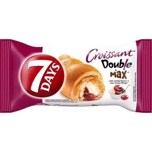 7Days croissant doublemax vanilla-sour cherry fillings 80g
