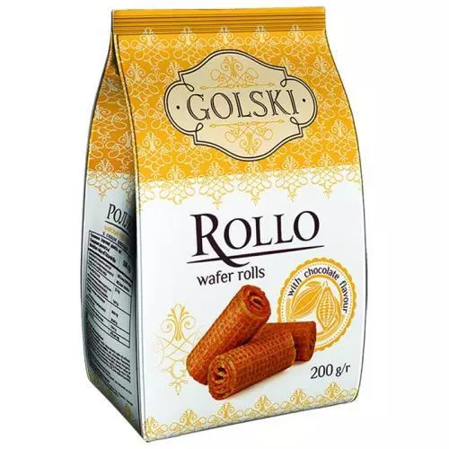 Golski wafer rolls rollo chocolate 200g (UKR)