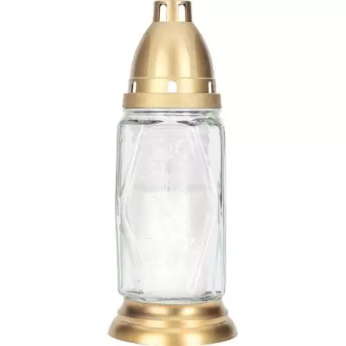 Bispol svíčky hřbitovní sklo white 1007 70g