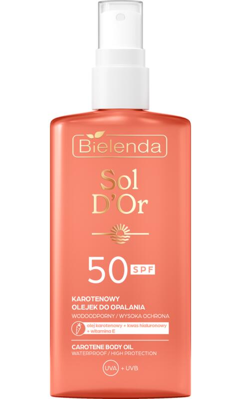 BIELENDA Sol d'Or Opalovací tělový olej s karotenem SPF 50, 150 ml