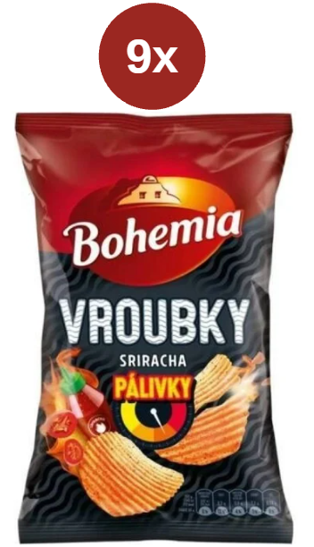 Bohemia vroubky pálivky sriracha 9x120g