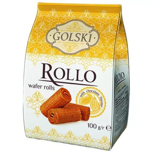 Golski wafer rolls rollo chocolate 100g (UKR)