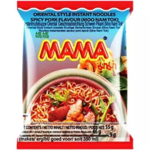 MAMA instantnínudle s příchutí moo nam tok 55g