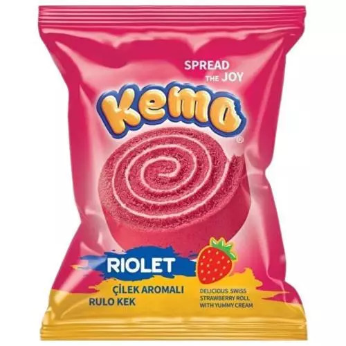 Kemo roll cake strawberry cream /24/ 40g