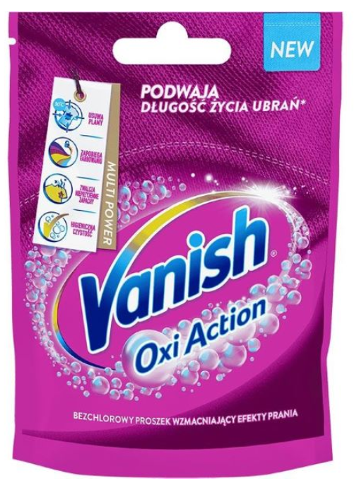 Odstraňovač skvrn Vanish Oxi Action 30g Pink