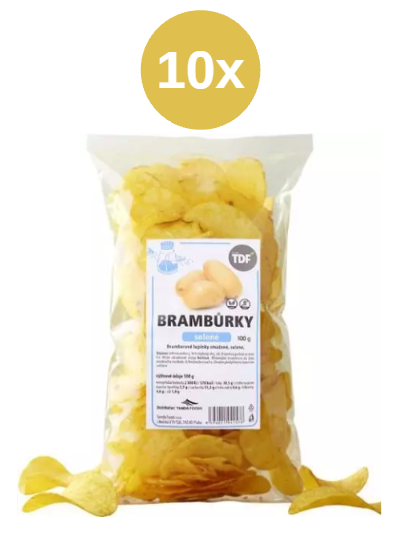 TDF brambůrky solené 10x100g