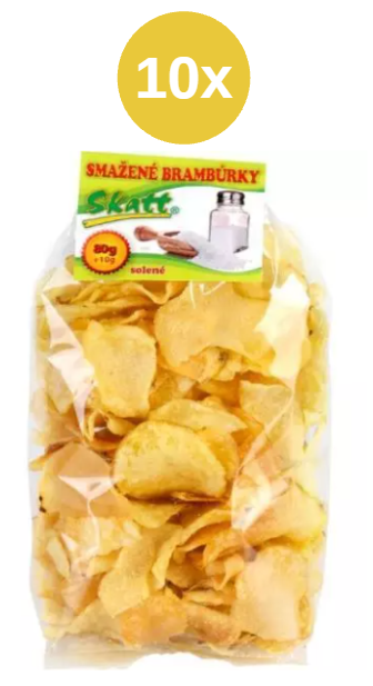 Skatt smažené brambůrky solené 10x80g10g