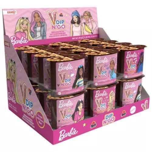 Kandiz tyčinky barbie dip'n go! raspberry /24/ 55g