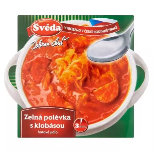 Švéda polévka zelná s klobásou 330g