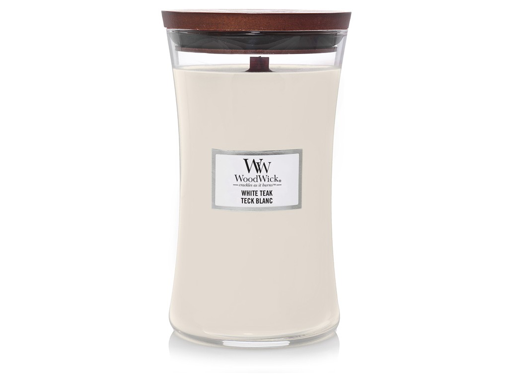 WoodWick White Teak váza velká