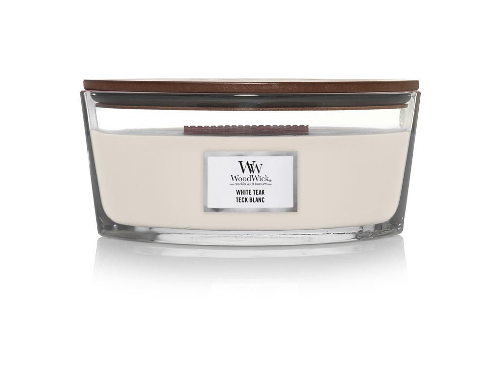 WoodWick White Teak svíčka loď