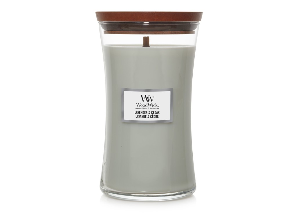 Woodwick Lavender & Cedar svíčka velká