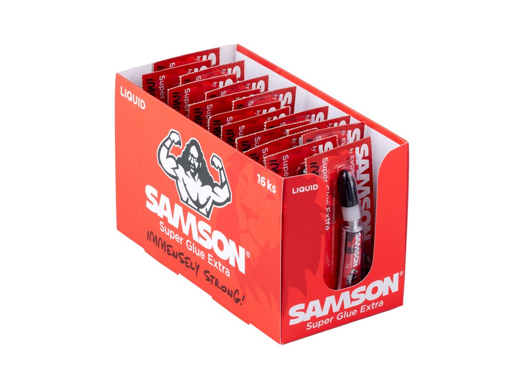 SAMSON sekundové lepidlo Super Glue Extra 3 g, box 16 ks