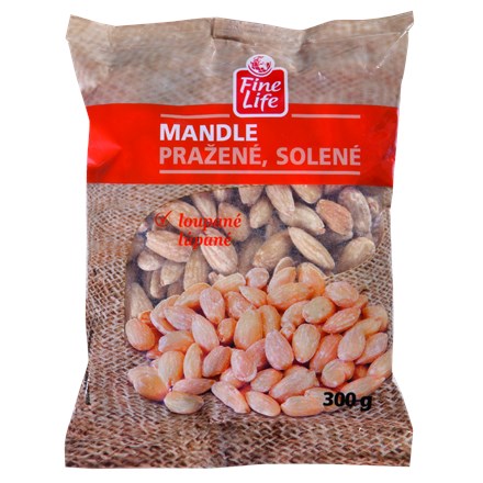 Fine Life Mandle pražené solené 300 g