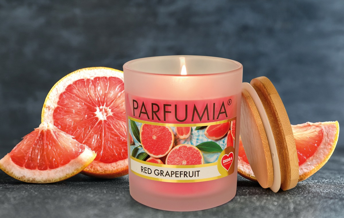 RED GRAPEFRUIT | sójová vonná svíčka | PARFUMIA® | 250 ml (obrázek 3)