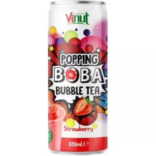 Vinut bubble tea 320ml s příchutí jahody