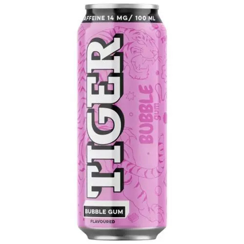 Tiger energetický nápoj light caffeine bubble gum 0,5L