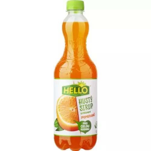 Hello hustý sirup pomeranč 0,7L