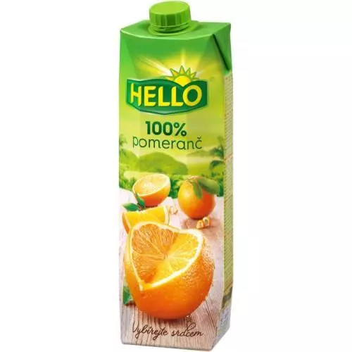 Hello džus 100% pomeranč 1L