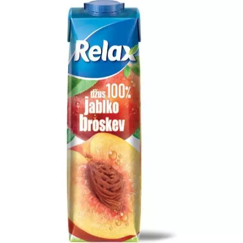 Relax džus 100% jablko broskev 1L