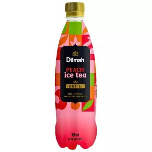 Dilmah black ice tea peach pet 0,5L