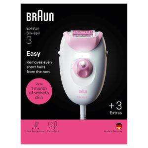 Braun Silk épil 3 Epilátor 3-033 Růžový