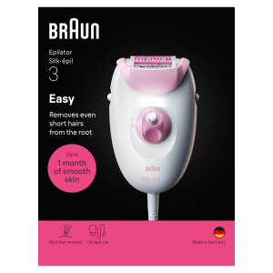 Braun Silk épil 3 Epilátor 3-000 Růžový