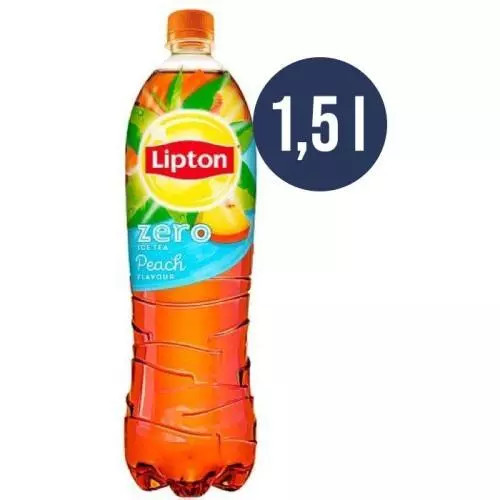 Lipton black peach zero $c 1,5L