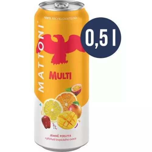 Mattoni multi jemně perlivá 0,5L plech $C