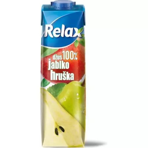 Relax džus 100% jablko hruška 1L