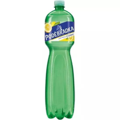 Poděbradka jemně perlivá minerální voda citrónová