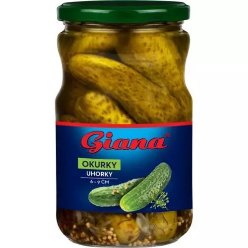 Giana okurky 6-9cm sterilované 720ML