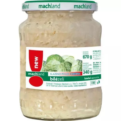 Machland bílé zelí s cukrem 720ML/670G