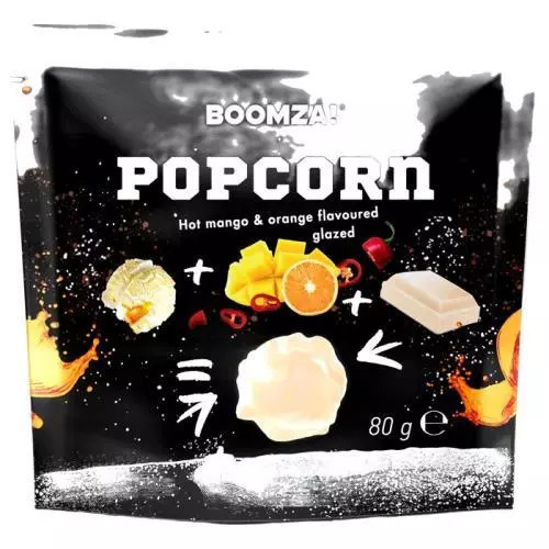 Boomza popcorn hot mango orange 80g (UKR)