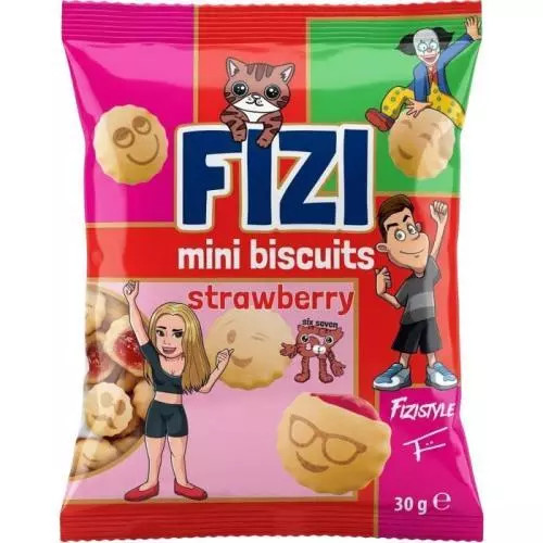 Fizi Mini biscuits strawberry 30g