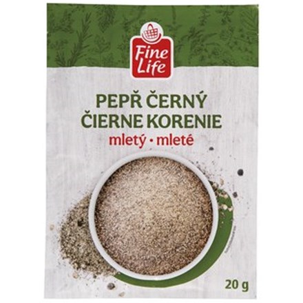 Fine Life Pepř černý mletý 5 x 20 g